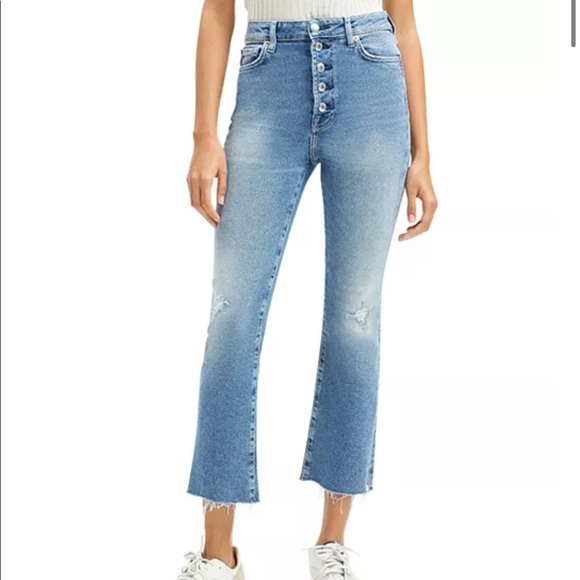 7 For All Mankind Luxe Vintage Ultra High Rise Slim Kick Flare Jeans Size 25 - Picture 1 of 9